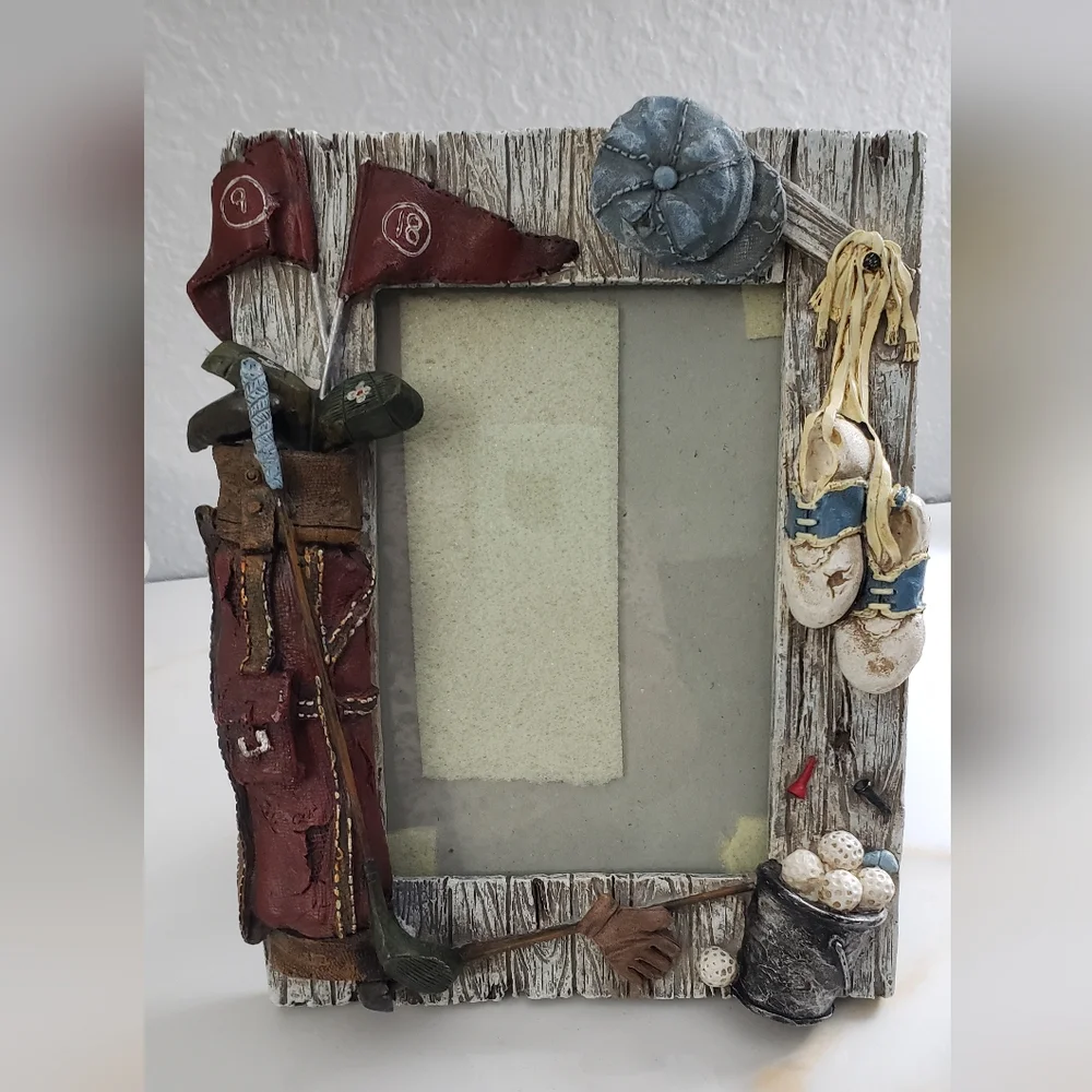 Golfer picture frame heavy duty great quality 4x6 picture size